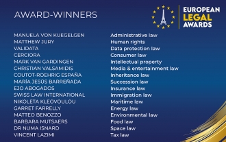 Todos los galardonados de la III Edición de los European Legal Awards