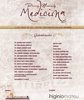 Todos los galardonados con el Premio Nacional Medicina Siglo XXI