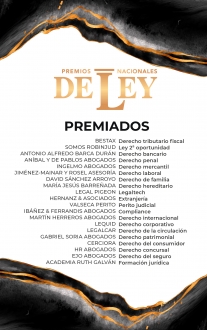 Todos los premiados de la VII Edición de los Premios Nacionales de Ley